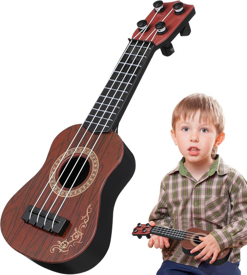 Toddmomy Kids Ukulele Toys, 4 Strings Toddler Ukulele Musical Instrument for Early Education Beginners