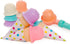 Ice Cream Shop Playset, Pretend Play Ice Cream and Cones, Dessert Play Set for Kids, Play Kitchen Accessories