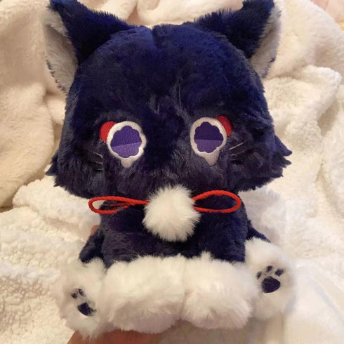 9'' Cat Plush Anime Plush Scaramouche Wanderer Cat Stuffed Animal Cute Soft Stuff plushie Gift for Kids Xmas Gifts