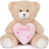 My OLi 7” Plush Teddy Bear Stuffed Animal with Pink Heart, Gifts for Mom, Beige