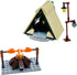 Camping Building Block Kit, Tent Bonfire Camping Lights, Nature Glamping Outdoors Adventures Toy for Boys Girls Age 6-14