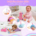 0-12 Car Seat & Stroller Toy for Girl - Musical Sensory Plush with Rattle & Mirror Baby Toys Months Hanging Travel