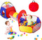 3 in 1 Kids Play Tent with Baby Ball Pit and Play Tunnel, Indoor Outdoor Playhouse for Toddlers, Best Birthday Gifts