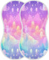 Bulletgxll Set 4, Rainbow Galaxy Space Unisex Baby Burp Cloths of Soft Absorbent Organic Cotton Muslin Burping Cloths