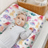 Girls Dinosaur Changing Pad Cover for Baby, Pink Purple Dino Animal Tropical Diaper Change Table Covers