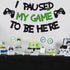 I Paused My Game To Be Here Banner, Glitter Gamer Theme Party Decoration Sign for Kids Video Game Birthday Parties
