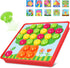 AMOSTING Color Matching Mosaic Pegboard – Early Learning Educational Toys for Boys and Girls