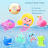 Animal Bath Toy Set with 8 Pcs Floating Auto Flashing Early Learning Toys for Kids & Pets, Dinosaur Shark Flamingo