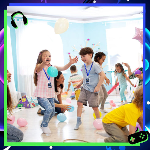 24 Pieces VIP Video Game Pass Holder with Lanyard for Game Themed Birthday Party Supplies