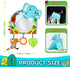 0-6-12-18 Koty Car Seat Toy - Kick and Play Activity Center with Mirror,Teether and Crinkle, Fun Travel Baby Toy
