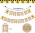 33 Pieces Sunflower Party Supplies, Happy Birthday Banner, Big Cake Topper, Yellow Sunflower Cupcake Topper, Garland