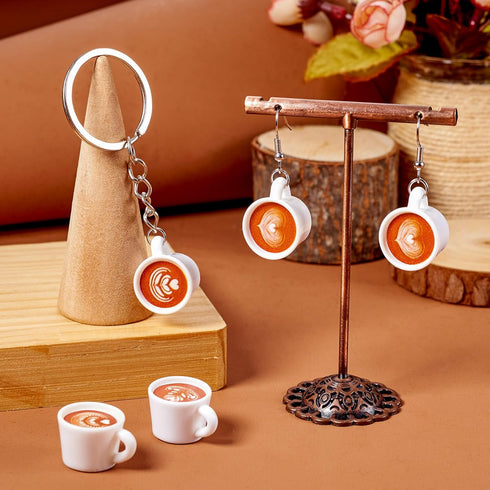 20Pcs 5 Beadthoven Mini Resin Coffee Cups Styles Miniature Coffee Mug Tiny Coffee Drink Beverage Dollhouse Accessories