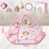 8-in-1 Tummy 6 0-3-6-9-12 Baby Gym Play Mat, Time Mat & Ball Pit with Toys, Washable Baby Activity Mat for Visual