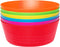 Plastic Toddler Bowls Set of 6 Kids Bowls 10 Oz - Microwave Dishwasher Safe BPA Free Brightly Colored Snack Bowls