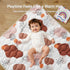 50"x50" 0-6 Tummy Bunnikins & Clover Baby Play Mats for Floor, Thicken Soft Play Mat for Babies Months, Foldable