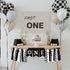 SULICRE 1st Checkered High Chair Banner First Birthday Boy, Race Car BD Decoration, Fast One Theme HighChair Banner