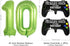 Video Game Party Balloons for Boys 10th Birthday Decorations - 2 Packs Game Controller Mylar Balloons