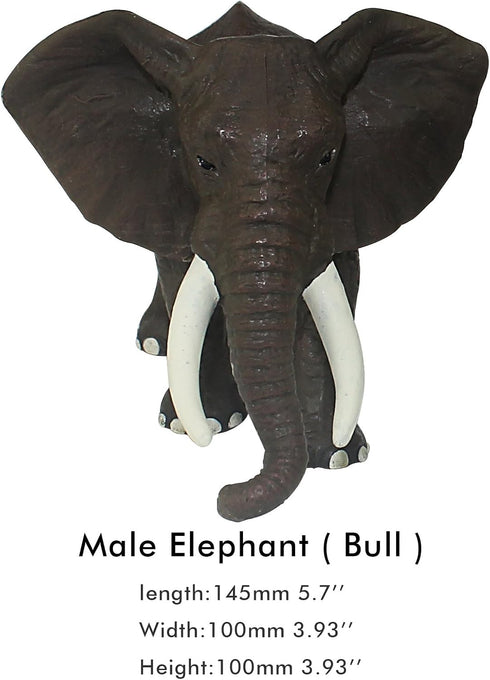 Playset 3 FUNSHOWCASE African Jungle Animals Toy Elephants Figure Realistic Plastic Figurine Pcs