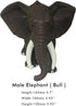 Playset 3 FUNSHOWCASE African Jungle Animals Toy Elephants Figure Realistic Plastic Figurine Pcs