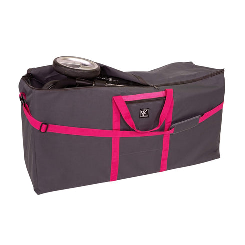 J.L. Childress Heavy Duty Stroller Travel Bag in Grey and Red