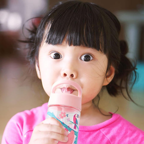 Stephen Joseph Kids Flip Top Water Bottle, 10 oz Tritan BPA Free, Back to School Bottle for Girls & Boys, Blue Dino