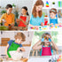 Morcheiong 8/12/24 Pack Adjustable Kids Apron: Toddler Apron with 2 Pockets for Baking and Painting