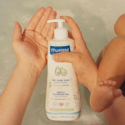 Mustela Baby Gentle Cleansing Gel, Hair & Body Wash with Natural Avocado, Biodegradable Formula