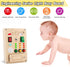 Busy Board Montessori Toys for 1 Year Old Led Button Push Toys Light Switch Preschool Learning Toys Wooden Sensory Toys for Toddlers 1-3 Baby Gifts Travel Fidget Toy (Vehicle Theme Light Toy)