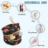 YETTASBIN Valentines Car Portable Pacifier Holder Case with Metal Hook Buckle & Zipper for Diaper Bag and Stroller