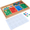 Adena Montessori Stamp Game,Montessori Wooden Math Materials Counting Toy, Early Development Wooden