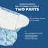 BISENKID (2-Pack, 2: 18-35lbs) Organic Cotton Cloth Diaper Inner - Super Absorbent and Comfy, Used with Waterproof