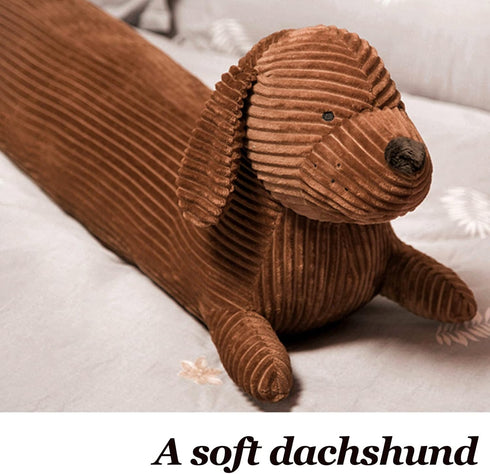 Enhopty 43” Giant Dachshund Dog Plush Pillow - Long Body Throw Sleeping Pillow for Kids, Christmas Gift (43inch,