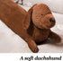 Enhopty 43” Giant Dachshund Dog Plush Pillow - Long Body Throw Sleeping Pillow for Kids, Christmas Gift (43inch,