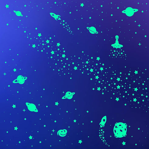 260 PCS Glow in The Dark Stars, Glowing Stars for Ceiling, Solar System Space Galaxy Wall Stickers for Kids