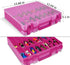 ALCYON Double Sided Organizer Case for Hot Wheels, Matchbox Cars, Mini Toys, Small Dolls - 48 Compartments, Purple (Box