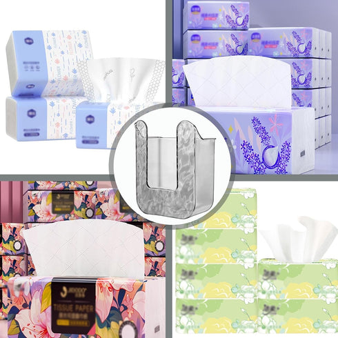 fernfern Kitchen Wipes Storage Box,Wall Mounted Flushable Wipes Holder,Clear Wipes Dispenser Wipe Tissue Storage Box