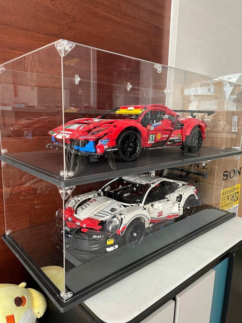 Clear Acrylic Display Case - Self Assemble Box for Collectibles, Alternative to Glass Case (17.7x8x8 inch)