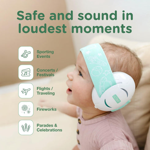 Earmuff Protection for Toddlers, Infants, and Babies - Noise Cancelling Headphones for 0 to 36 months