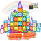 HOTERA Magnetic Tiles 125PCS Magnetic Building Blocks Set 3D Magnet Tiles with 2