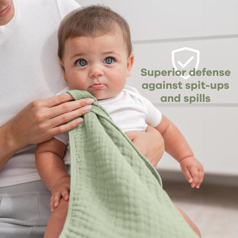 20" 10", Pack 10 6-Layer, 100% Comfy Cubs Muslin Burp Cloths x of - Large, Ultra Absorbent Cotton for Baby Drool