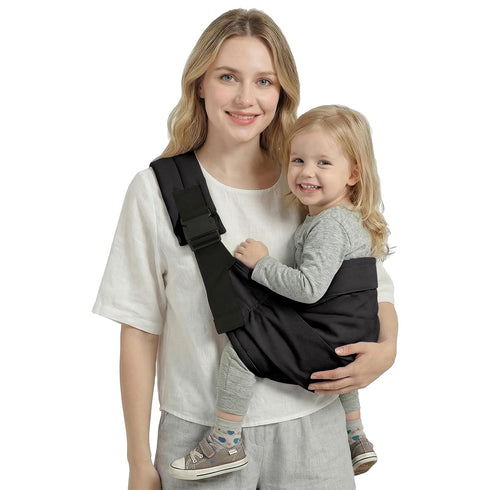 MISSWISDOM Baby Sling Carrier, Toddler Carrier Sling with Double Safety Buckle and