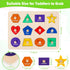 Montessori Toys for Toddlers 1-3 Years, Wooden Shape Learning Puzzles for 12-24 Months, Educational Gifts
