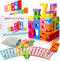 GUKAZH Educational Toys 20PCS Wooden Number Building Blocks Stacking Toys for Kids, Math