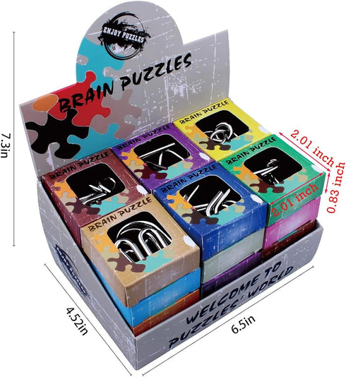 Ahyuan 24 Pack Metal Puzzles Brain Teaser IQ Wire Metal Puzzles for Adults Kids Teenagers Gifts Fidget Toys Educational