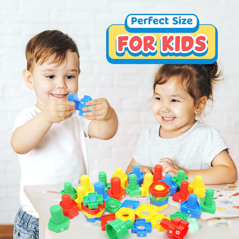 Letters Learning Matching Game - Fine Motor Skills Toy Set for Toddlers with 26 Alphabet Learning Toys