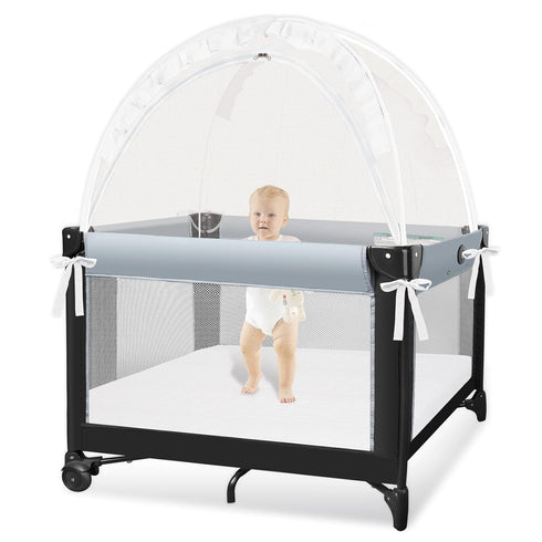 Zkaitoy Pack N Play Tent - Mini Crib Tent to Keep Baby from