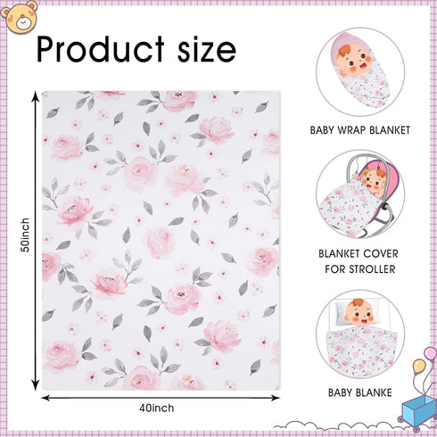 40x50 Inches PHF Minky baby blanket for Girls, boys Soft Double Layer baby blankets with Dotted backing,Receiving