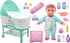 Little Darlings: 12" Bassinet Baby Doll Set - Teal, Pink, Stars - Soft Body Doll with Accessories for Kids Ages 2+