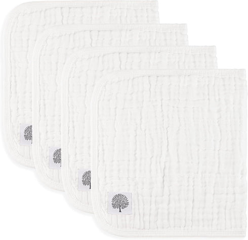 Parker Baby Co. Muslin Baby Burp Cloths, 100% Cotton Burping Clothes, Newborn