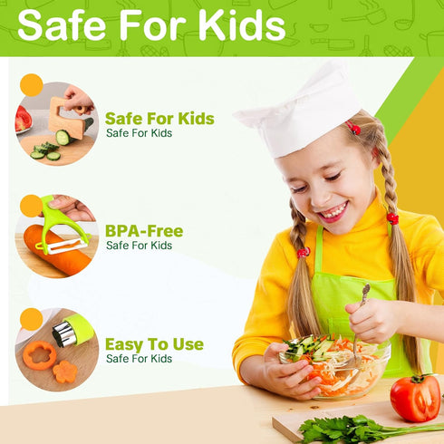 YONSEN 13PCS Set- Set 3-12 Toddler Knife Kids Knifes for Real Cooking,Montessori Toy Safe Kitchen Knife for Toddler